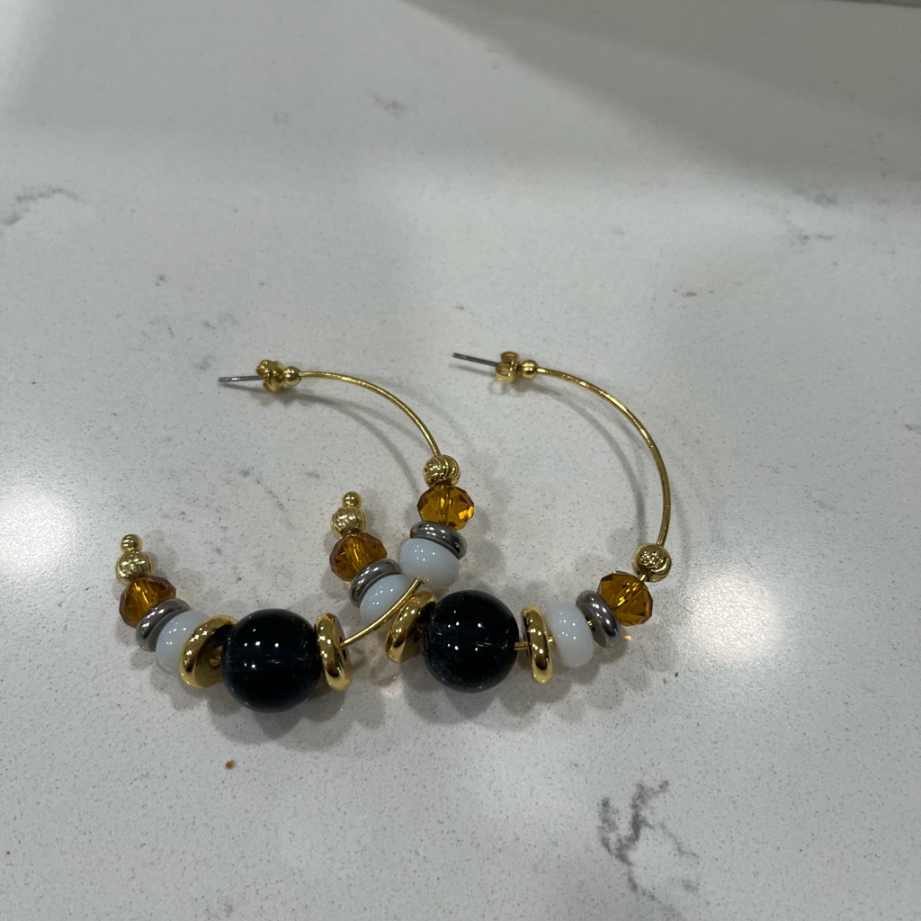 Uncommon James Vintage Bead Hoops 25$